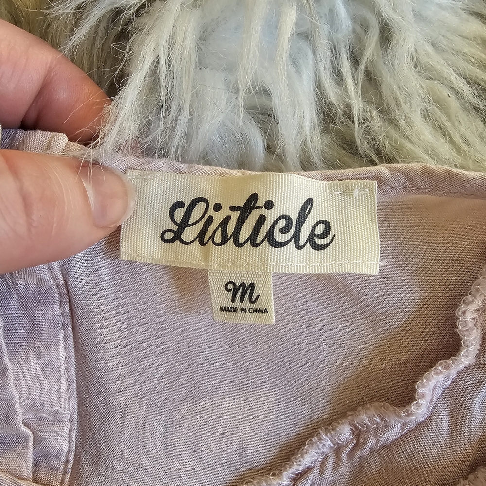 Delicate Blush Ruffle Top - Picture 2 of 4